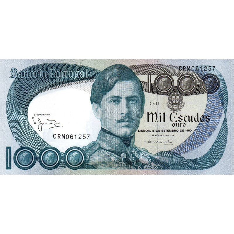 Portugal 1000$00 1980 D Pedro V CRM