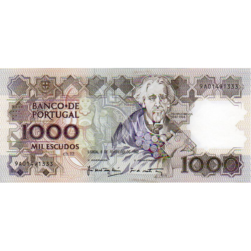 Portugal 1000$00 1992 Teófilo Braga 9A
