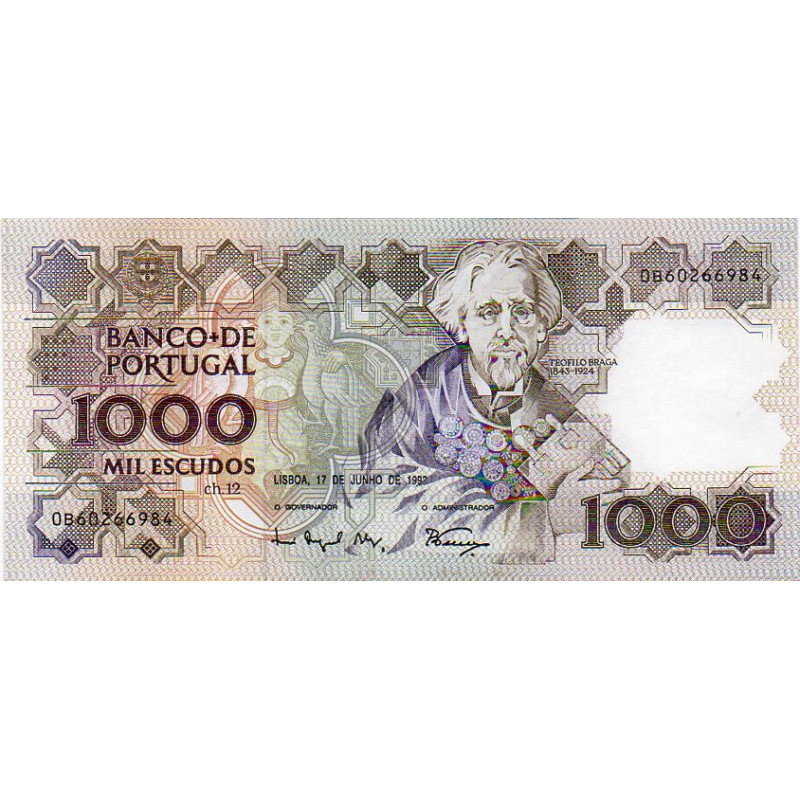 Portugal 1000$00 1993 Teófilo Braga 0B