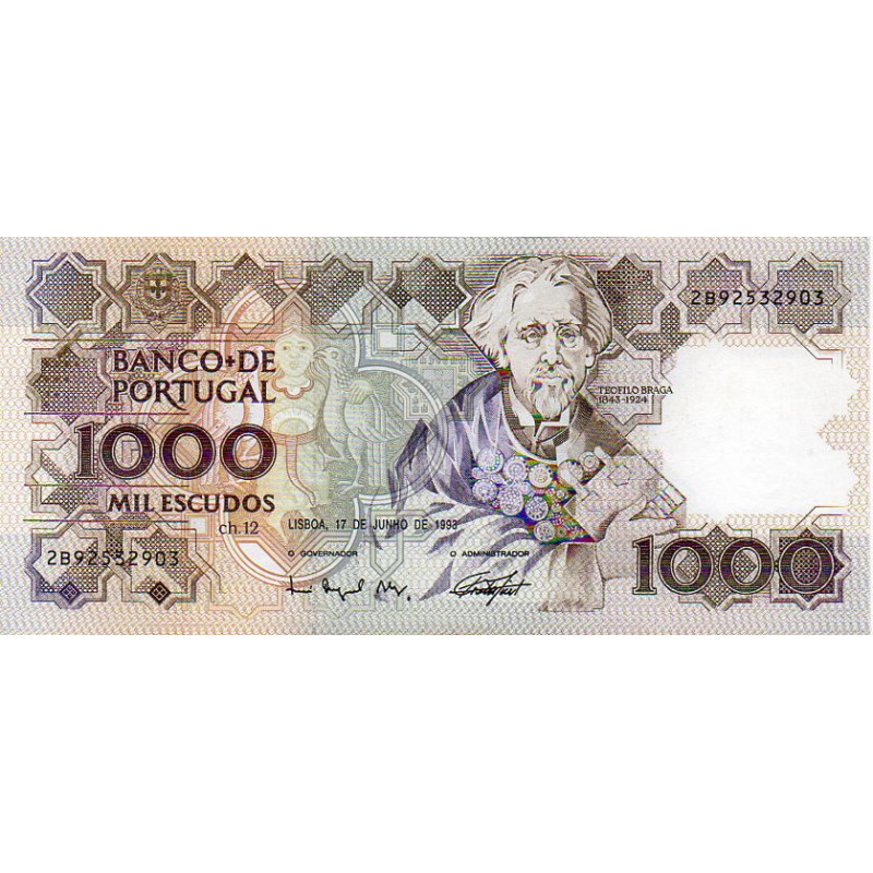 Portugal 1000$00 1993 Teófilo Braga 2B