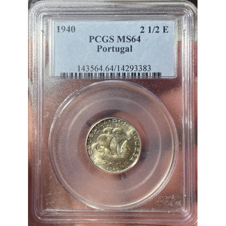 Portugal 2$50 1940 MS64
