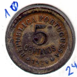 Portugal 5 Centavos 1924