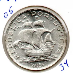 Portugal 5$00 Escudos 1934