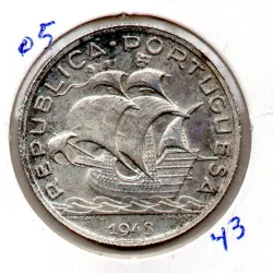 Portugal 5$00 Escudos 1943