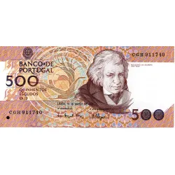 Portugal 500$00 Escudos 1993 Mouzinho da Silveira CGH