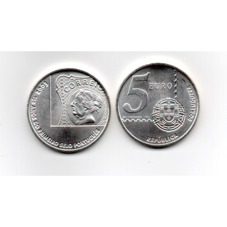 Portugal 5.00 € 2003 1° Selo Postal em Portugal
