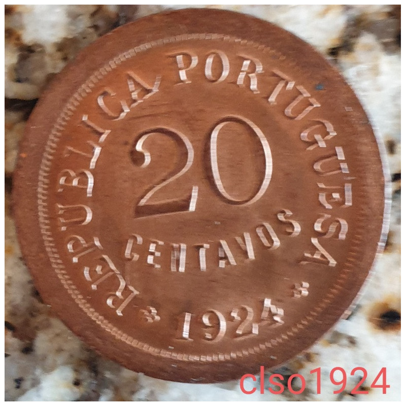 Portugal 20 Centavos 1924 Sob