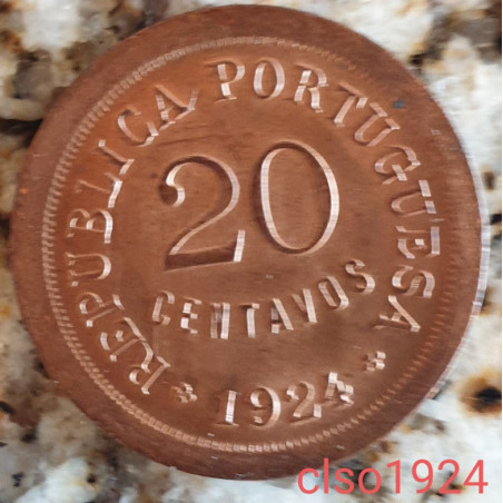 Portugal 20 Centavos 1924 Sob