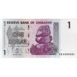 Zimbábue 1 Dólar 2007