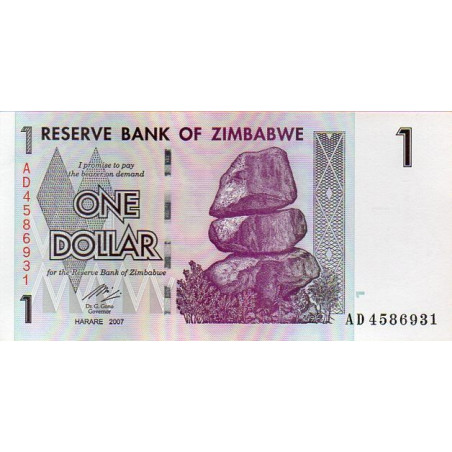 Zimbábue 1 Dólar 2007