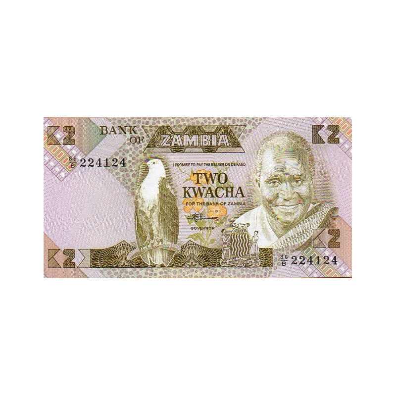 Zâmbia 2 Kwacha ND 1986-88