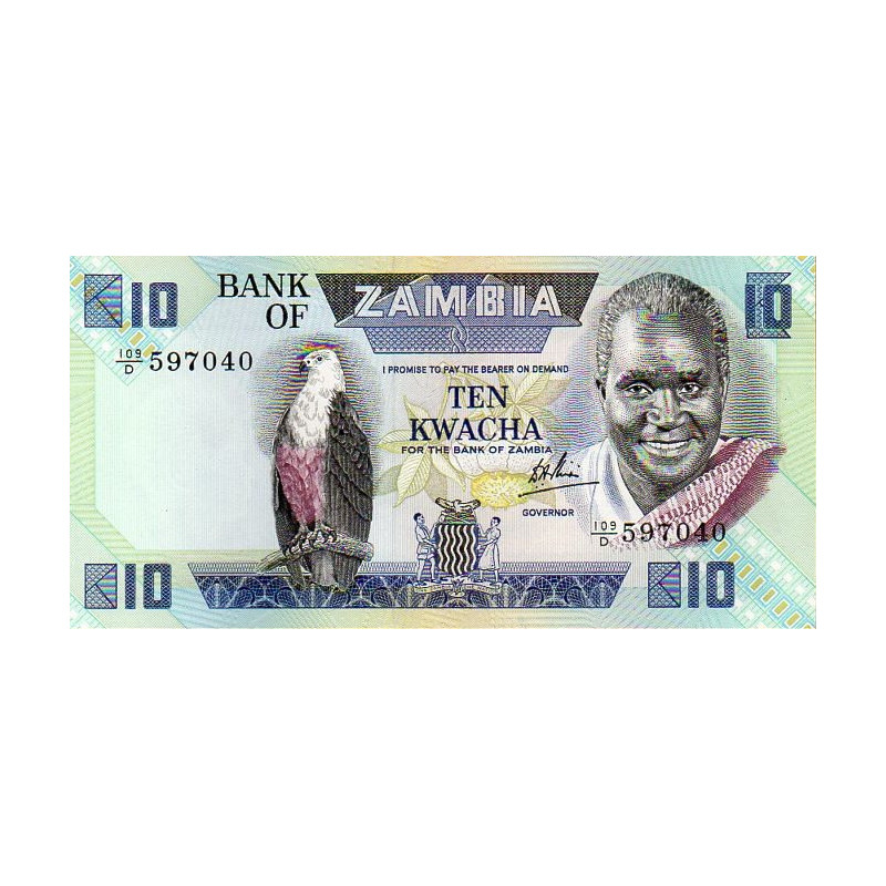 Zâmbia 10 Kwacha ND 1984-86 (84)