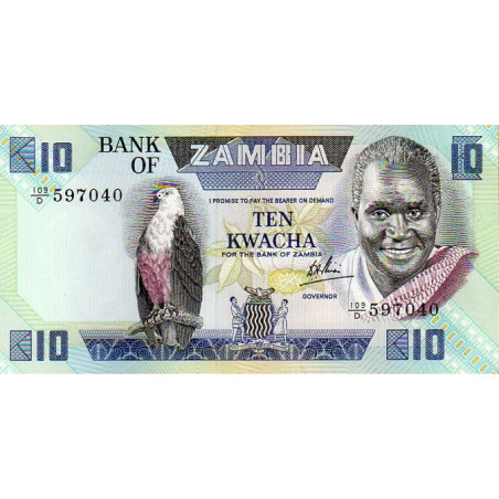 Zâmbia 10 Kwacha ND 1984-86 (84)