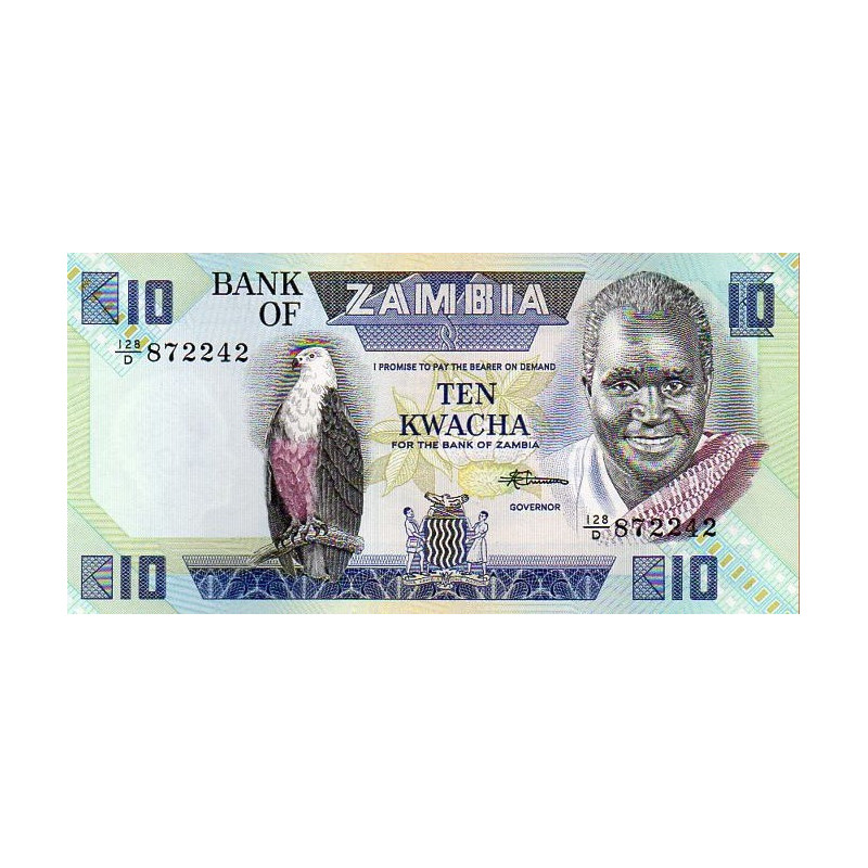 Zâmbia 10 Kwacha ND 1986-88 (86)