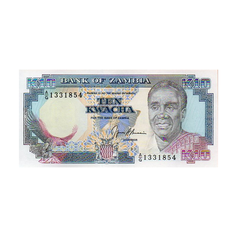 Zâmbia 10 Kwacha ND 1991-93 (91)