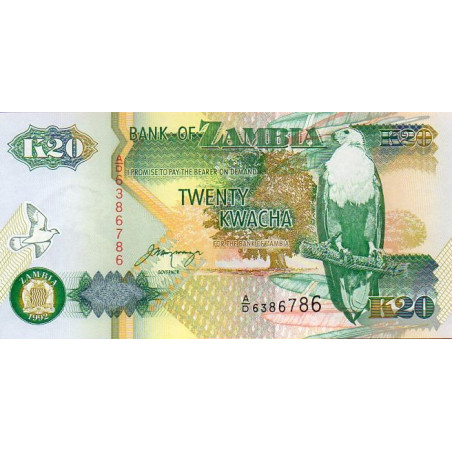Zâmbia 20 Kwacha ND 1992-11 (92)