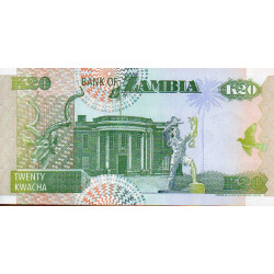 Zâmbia 20 Kwacha ND 1992-11 (92)