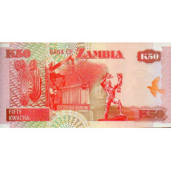 Zâmbia 50 Kwacha ND 1993-95 (92)