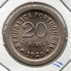 Portugal 20 Centavos 1920 Sob