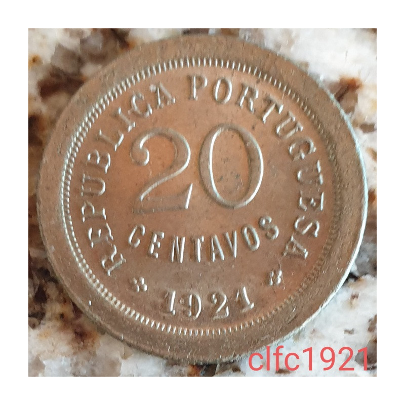 Portugal 20 Centavos 1921 Sob