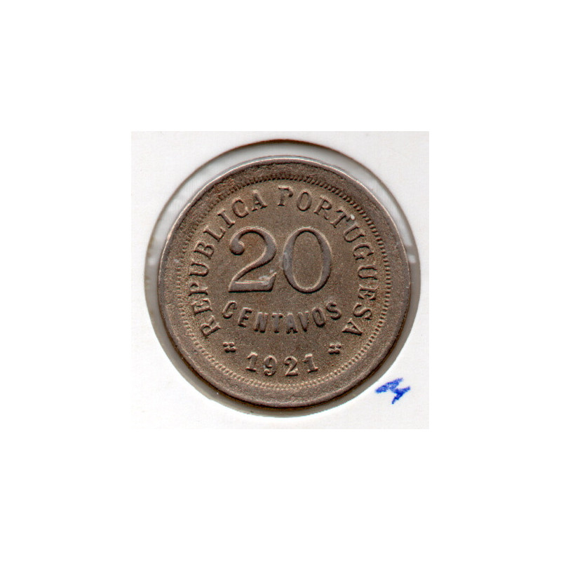 Portugal 10 Centavos 1921 P Aberto