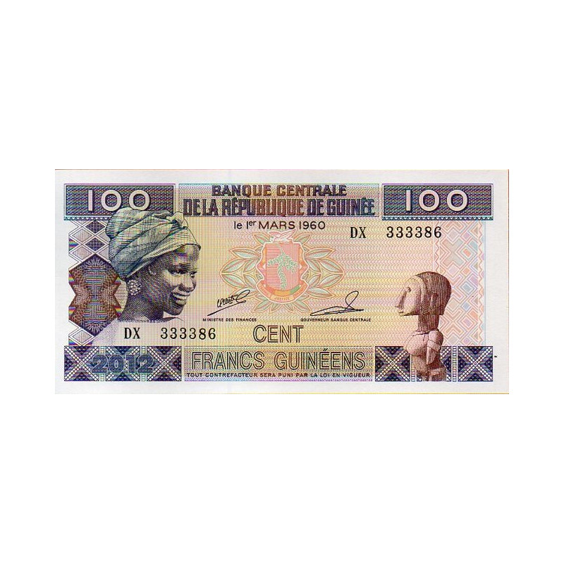 Guiné 100 Francs 2012