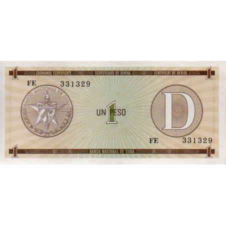 Cuba 1 Peso ND 1985 Certificado D