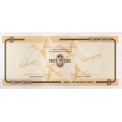 Cuba 3 Pesos ND 1985 Certificado (D)