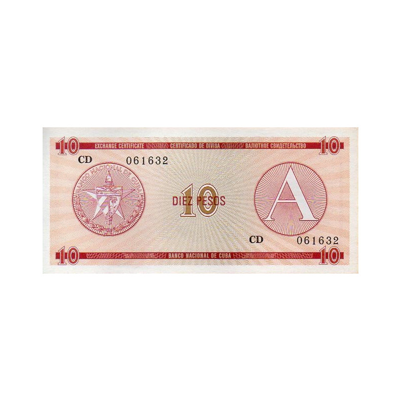 Cuba 10 Pesos ND 1985 Certificado (A)