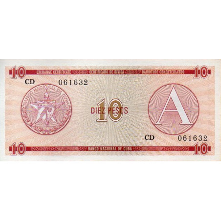 Cuba 10 Pesos ND 1985 Certificado (A)