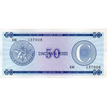 Cuba 50 Pesos ND 1985 Certificado (C)