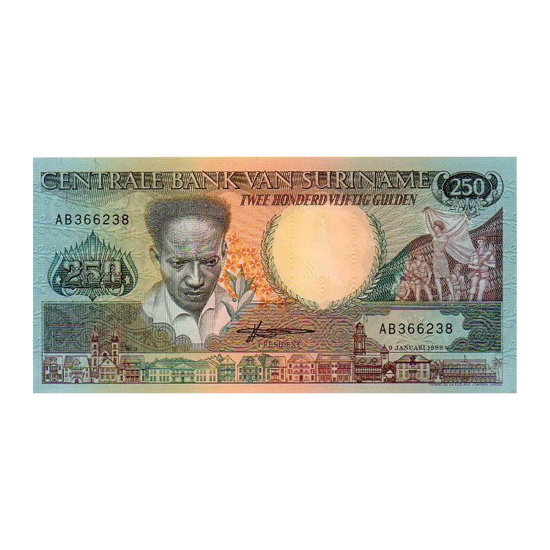 Suriname 250 Gulden 1988