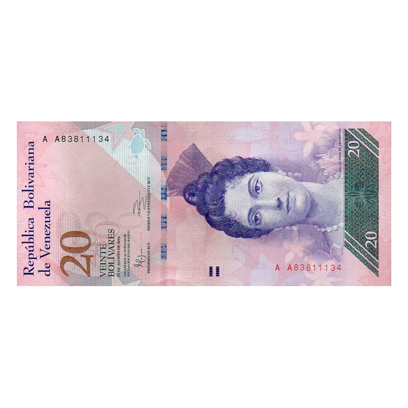 Venezuela 20 Bolívares 2014