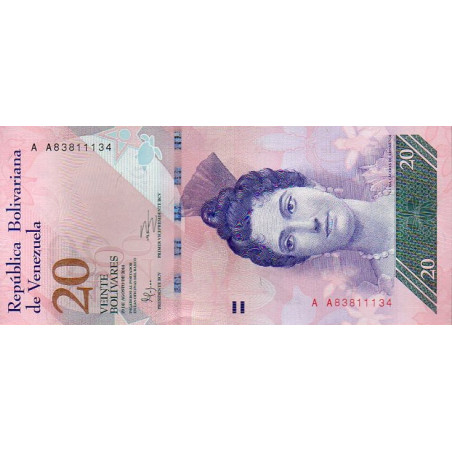 Venezuela 20 Bolívares 2014