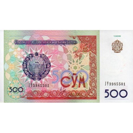 Uzbequistão 500 Sum 1999