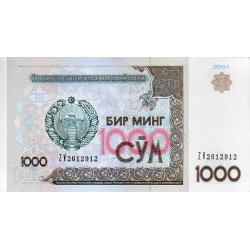 Uzbequistão 1000 Sum 2001