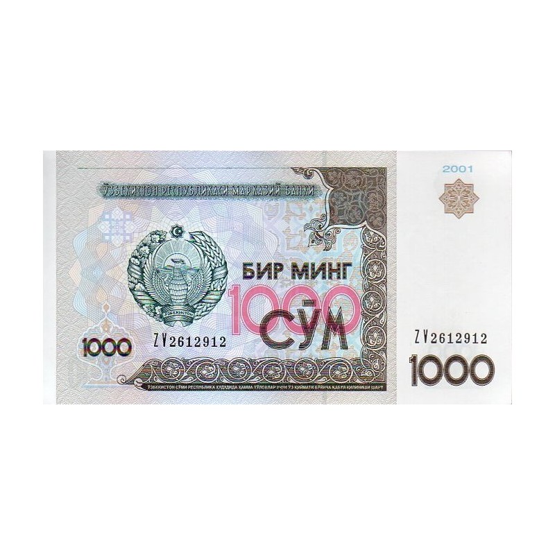 Uzbequistão 1000 Sum 2001