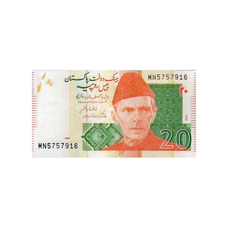 Paquistão 20 Rupee 2022