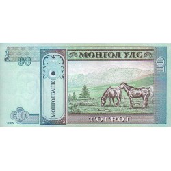 Mongólia 10 Tugrik 2005