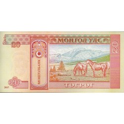 Mongólia 20 Tugrik 2017