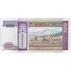 Mongólia 100 Tugrik 1994