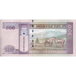 Mongólia 100 Tugrik 2020