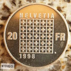 Suíca 20 Francos 1998 200...