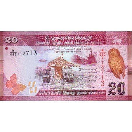 Sri Lanka 20 Rupees 2021