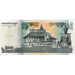 Camboja 200 Riels 2022