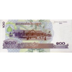 Camboja 100 Riels 2001