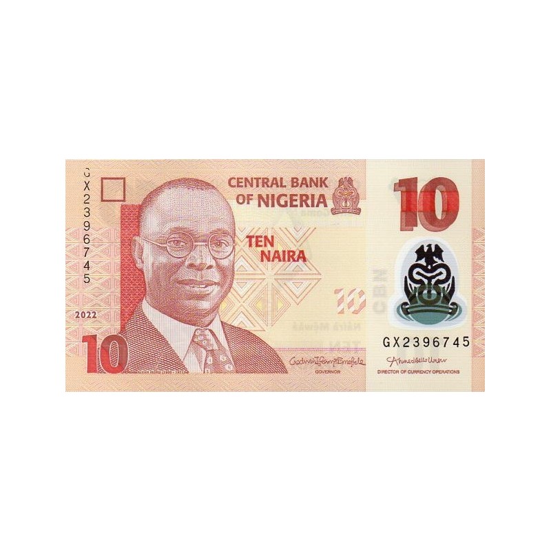 Nigéria 10 Naira 2022