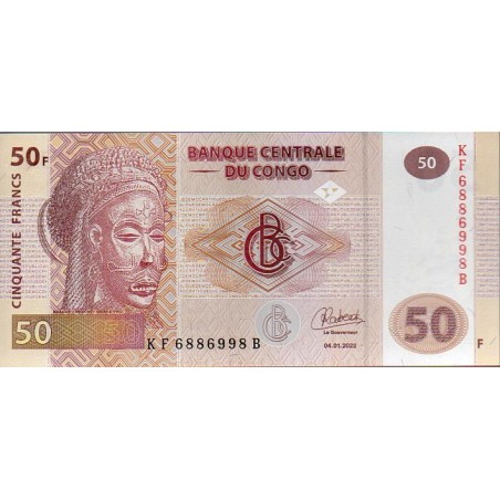 R.D.do Congo 50 Francs 2022