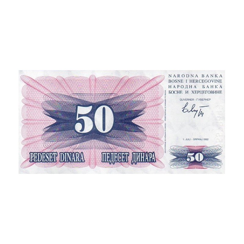 Bósnia Herzegovina 50 Dinara 1992