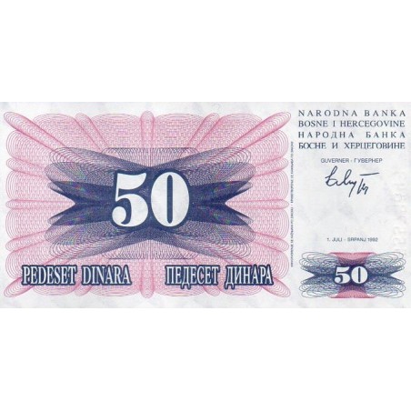 Bósnia Herzegovina 50 Dinara 1992